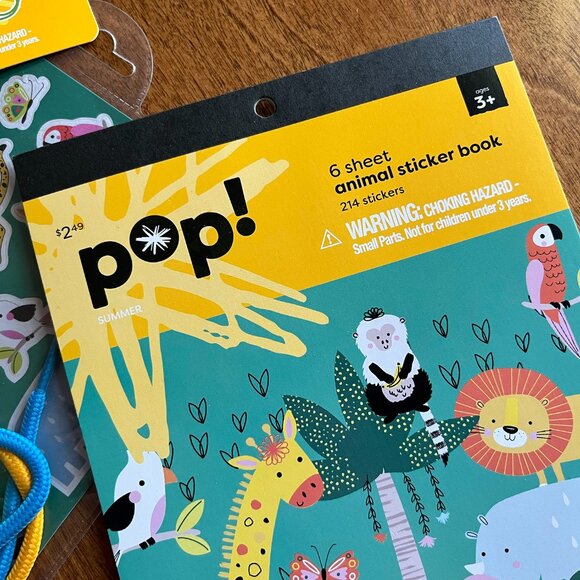 Joann Fabrics Pop! wildlife stickers and lacing cards NWT - Picture 3 of 6